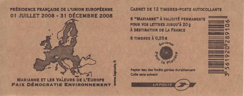 Carnet n° 1519, cabasson, collection timbres France